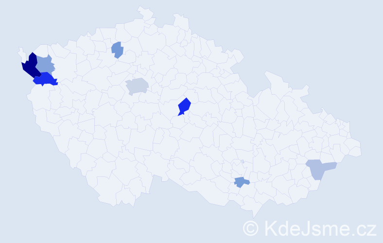 Příjmení: 'Ronnerová', počet výskytů 21 v celé ČR