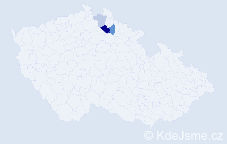 Příjmení: 'Ikerová', počet výskytů 5 v celé ČR