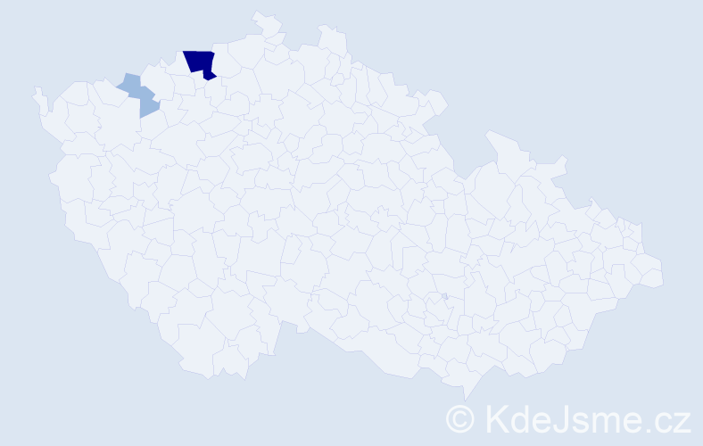 Příjmení: 'Goschala', počet výskytů 5 v celé ČR