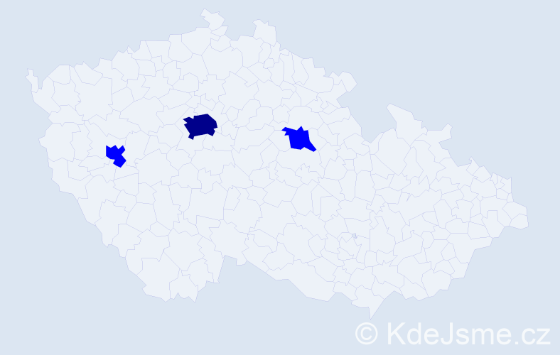 Příjmení: 'Cehlárová', počet výskytů 4 v celé ČR
