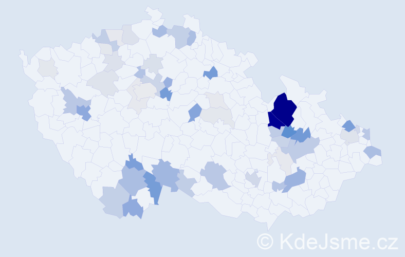 Příjmení: 'Körner', počet výskytů 194 v celé ČR