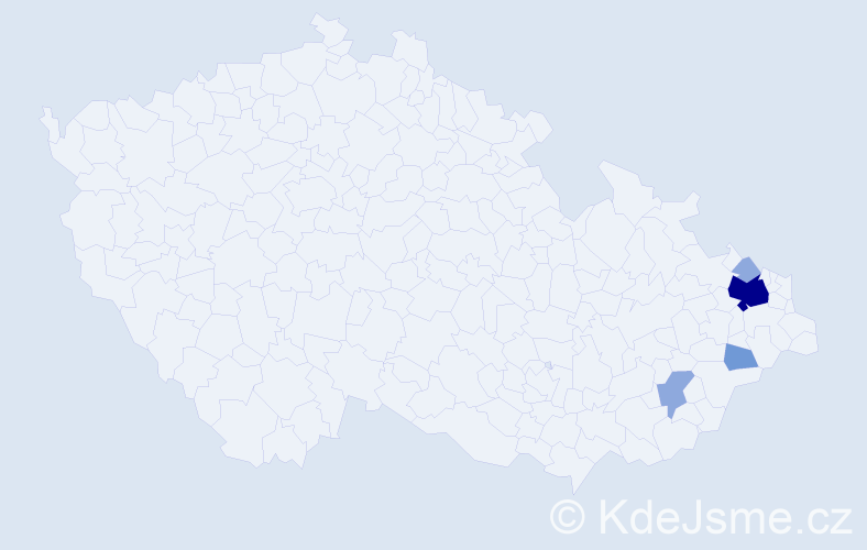 Příjmení: 'Mischingerová', počet výskytů 10 v celé ČR