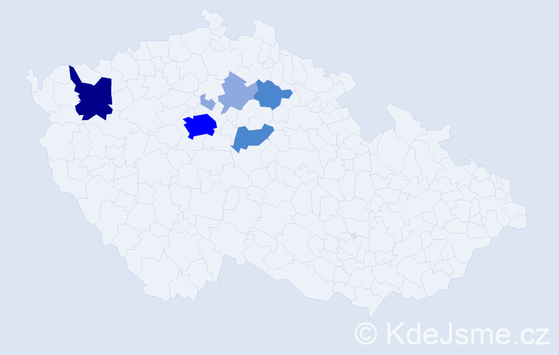 Příjmení: 'Zindrová', počet výskytů 18 v celé ČR