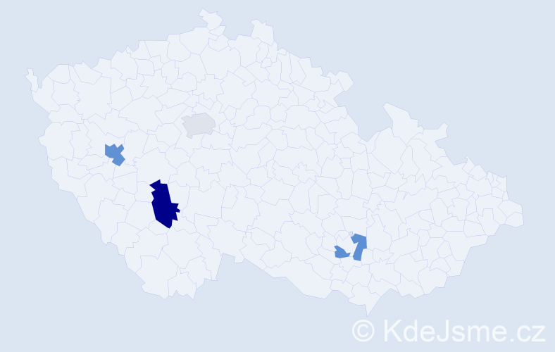 Příjmení: 'Zehleová', počet výskytů 6 v celé ČR