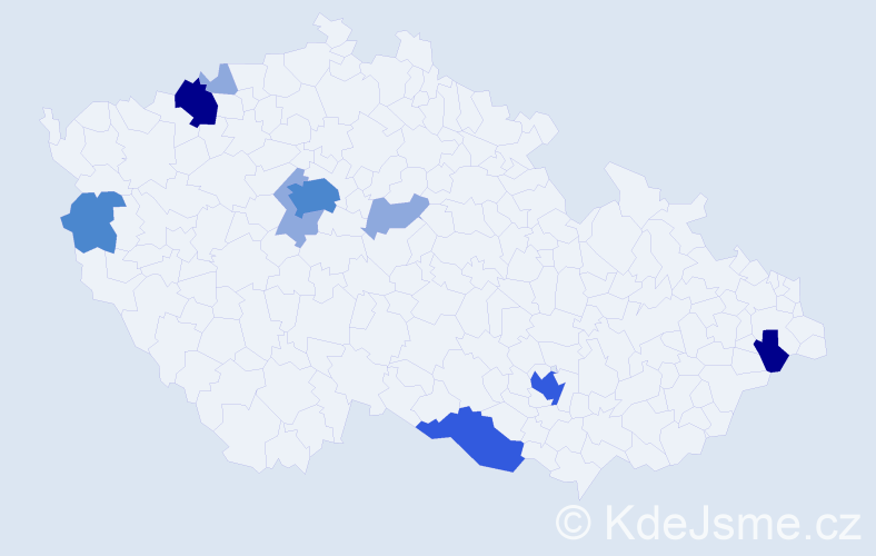 Příjmení: 'Loy', počet výskytů 23 v celé ČR