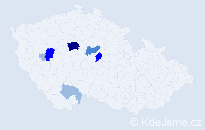 Příjmení: 'Knittichová', počet výskytů 15 v celé ČR