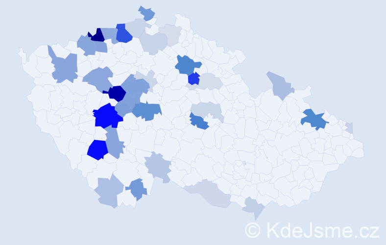 Příjmení: 'Korejsová', počet výskytů 126 v celé ČR