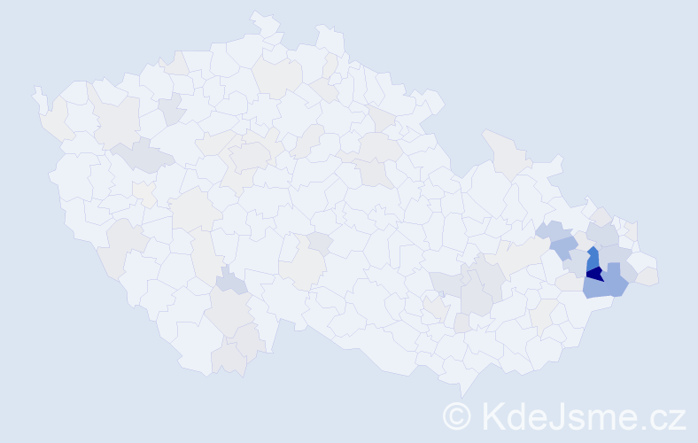 Příjmení: 'Babincová', počet výskytů 266 v celé ČR