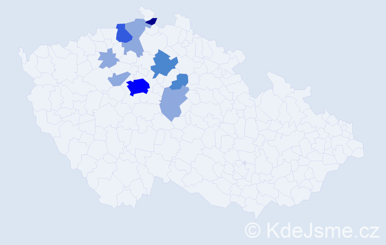 Příjmení: 'Louka', počet výskytů 22 v celé ČR