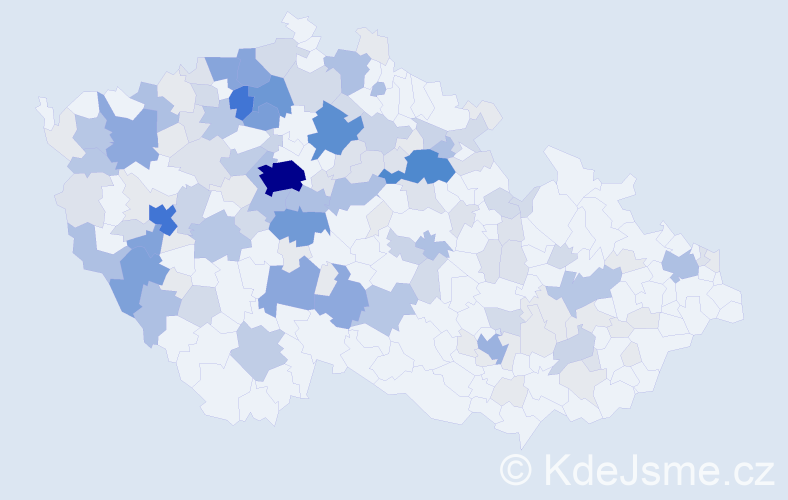 Příjmení: 'Voláková', počet výskytů 539 v celé ČR