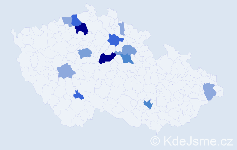 Příjmení: 'Hyšpler', počet výskytů 41 v celé ČR