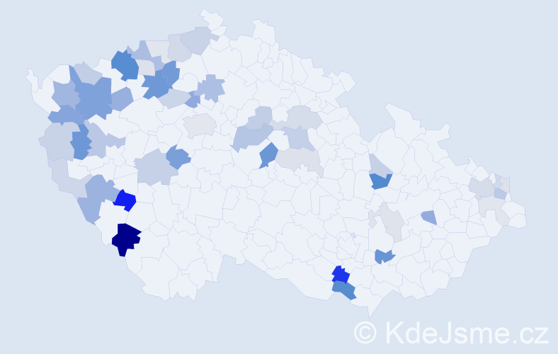 Příjmení: 'Mandák', počet výskytů 113 v celé ČR
