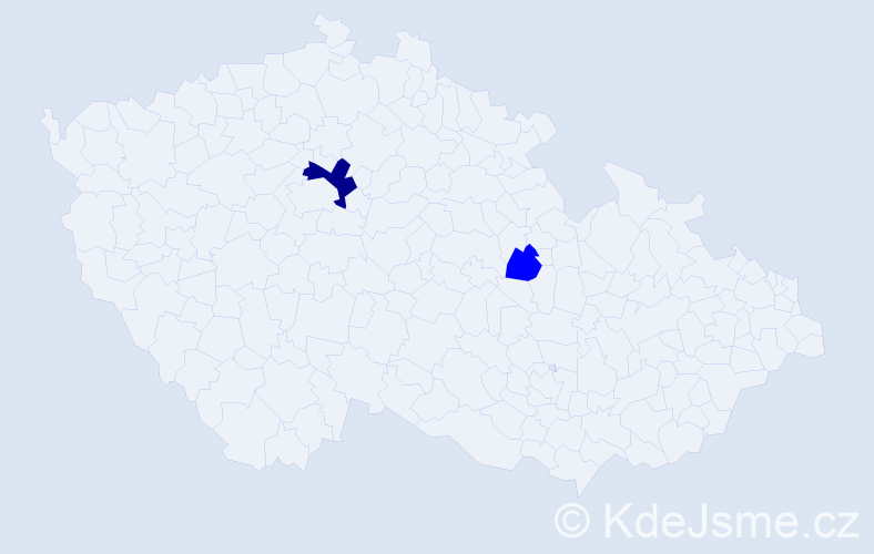Příjmení: 'Fernand', počet výskytů 3 v celé ČR