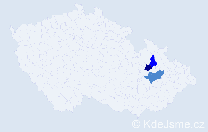 Příjmení: 'Angetter', počet výskytů 9 v celé ČR