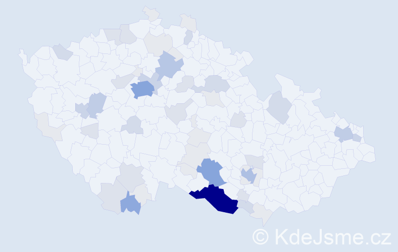 Příjmení: 'Auer', počet výskytů 175 v celé ČR