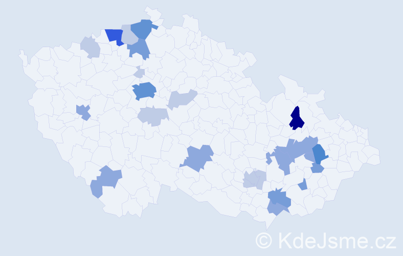 Příjmení: 'Gerhard', počet výskytů 62 v celé ČR