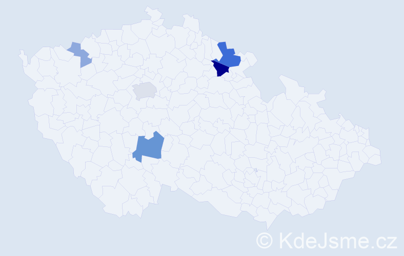 Příjmení: 'Novisedláková', počet výskytů 14 v celé ČR