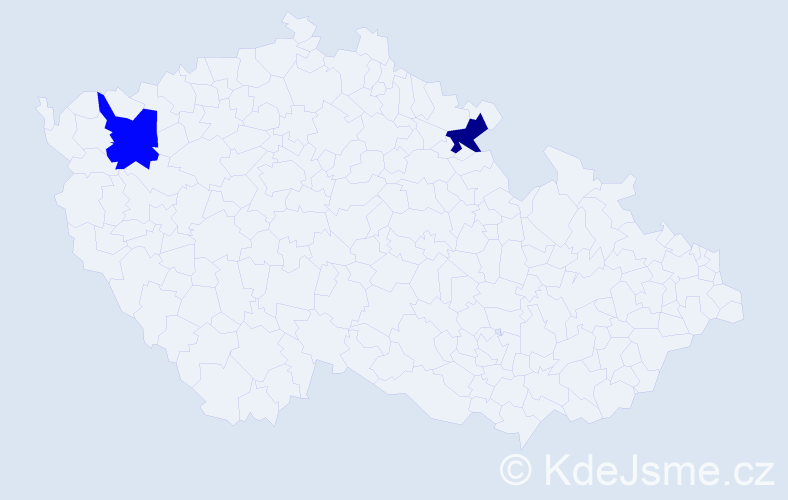 Příjmení: 'Kapucian', počet výskytů 2 v celé ČR