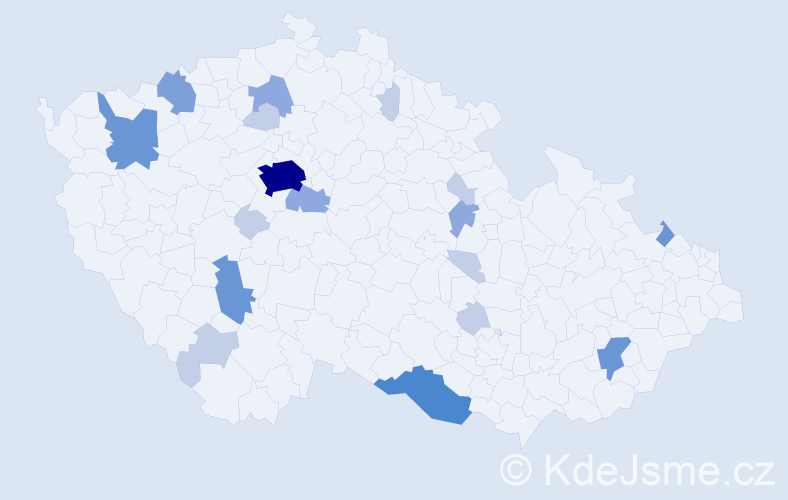 Příjmení: 'Záloha', počet výskytů 48 v celé ČR