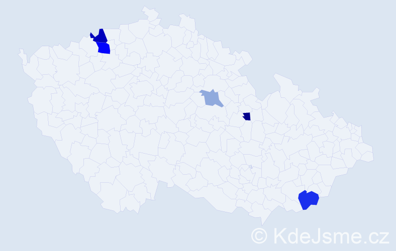 Příjmení: 'Kozempel', počet výskytů 9 v celé ČR