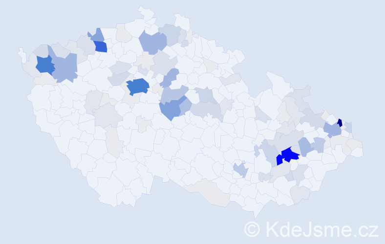 Příjmení: 'Pompa', počet výskytů 465 v celé ČR