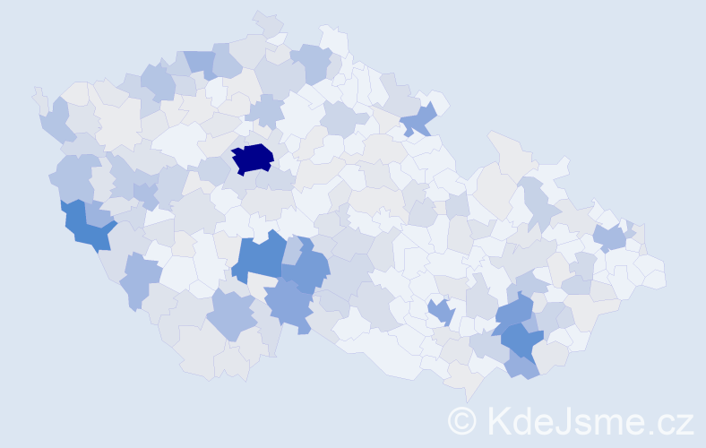 Příjmení: 'Hána', počet výskytů 757 v celé ČR