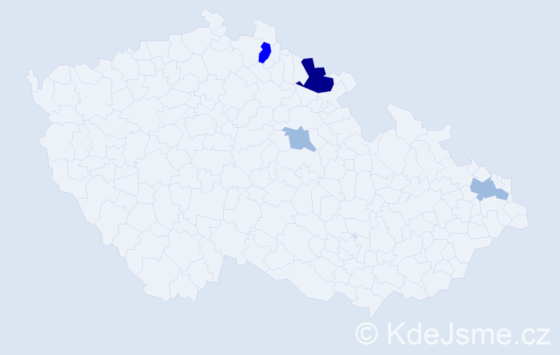 Příjmení: 'Pullmanová', počet výskytů 10 v celé ČR