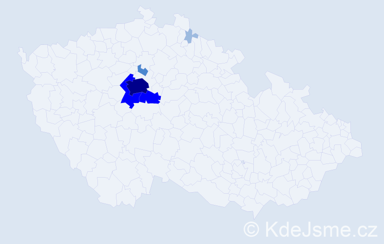 Příjmení: 'Drahotínská', počet výskytů 13 v celé ČR