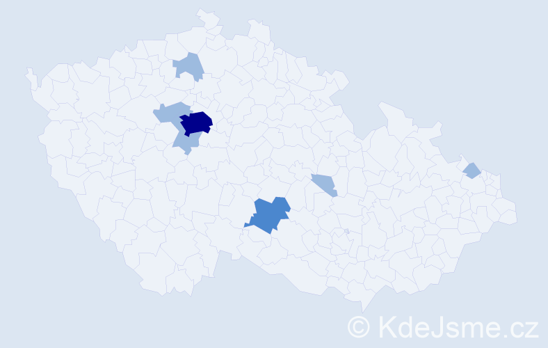 Příjmení: 'Neff', počet výskytů 11 v celé ČR