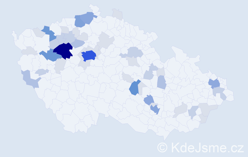 Příjmení: 'Opat', počet výskytů 131 v celé ČR