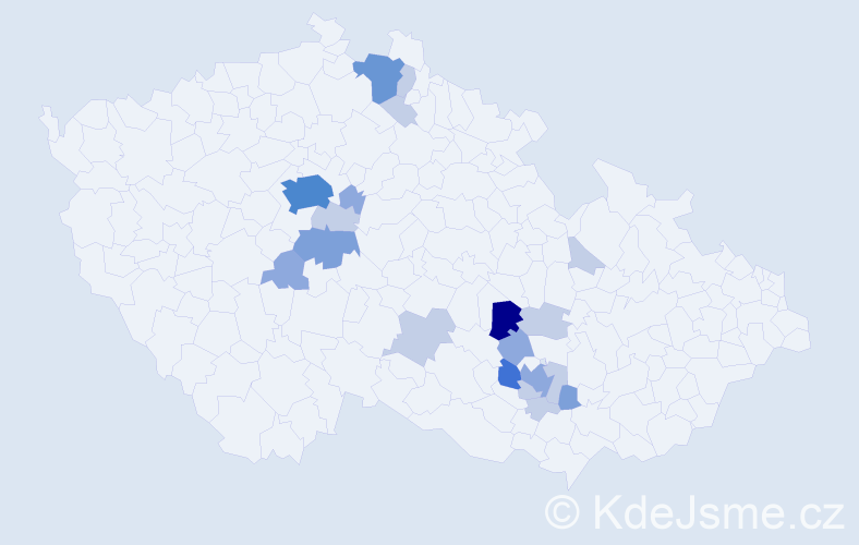 Příjmení: 'Sadecký', počet výskytů 48 v celé ČR