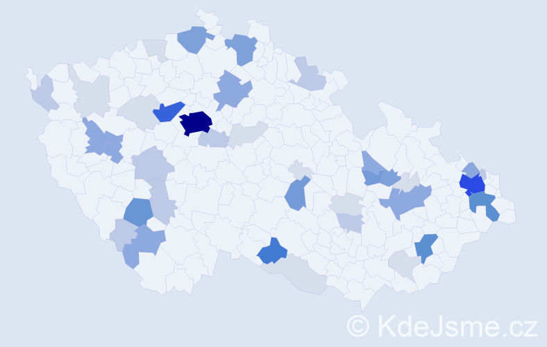 Příjmení: 'Košáková', počet výskytů 149 v celé ČR