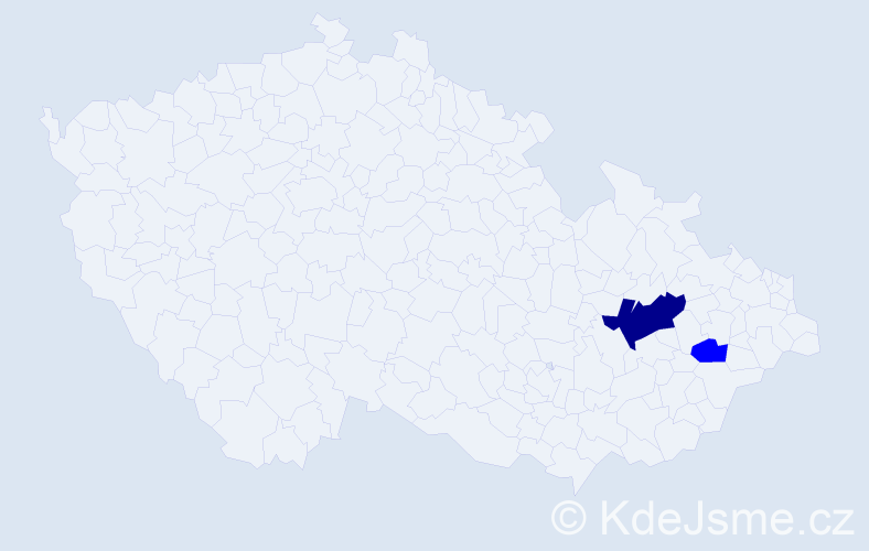 Příjmení: 'Tüdösová', počet výskytů 3 v celé ČR