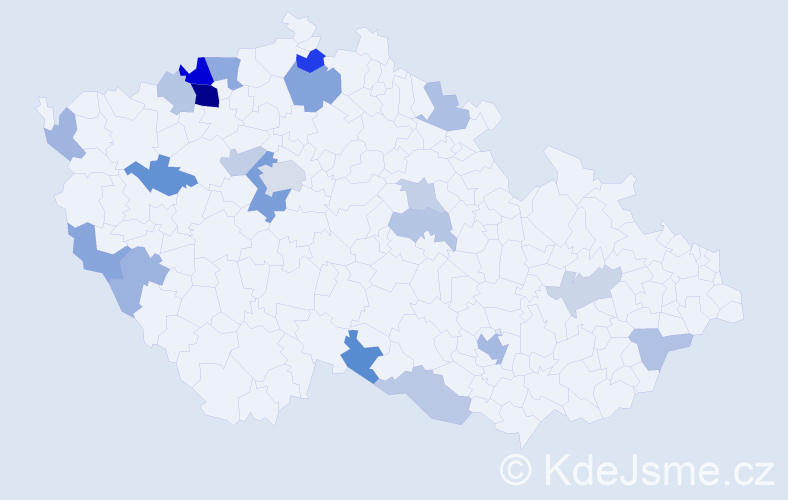 Příjmení: 'Ilavská', počet výskytů 42 v celé ČR