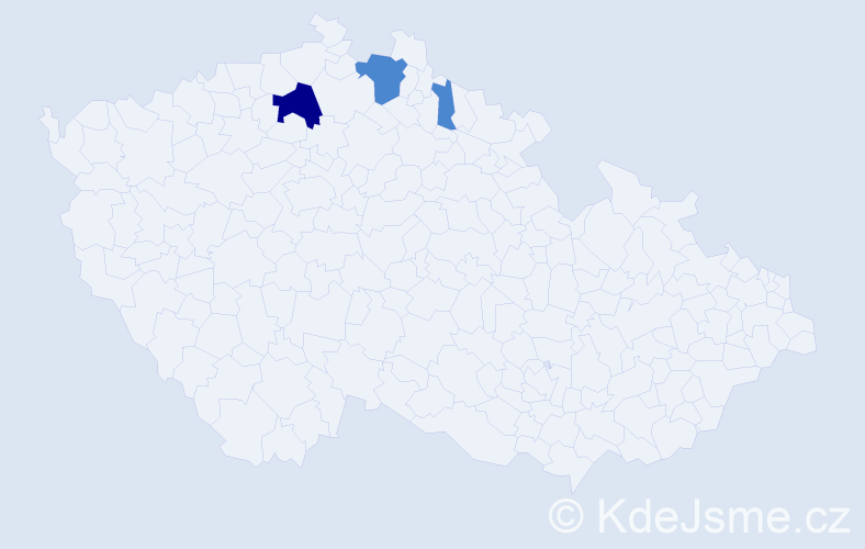 Příjmení: 'Kébrt', počet výskytů 5 v celé ČR