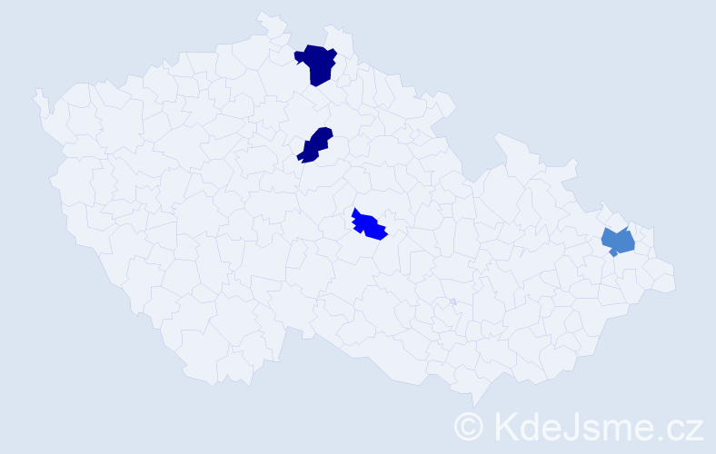 Příjmení: 'Ševcech', počet výskytů 9 v celé ČR