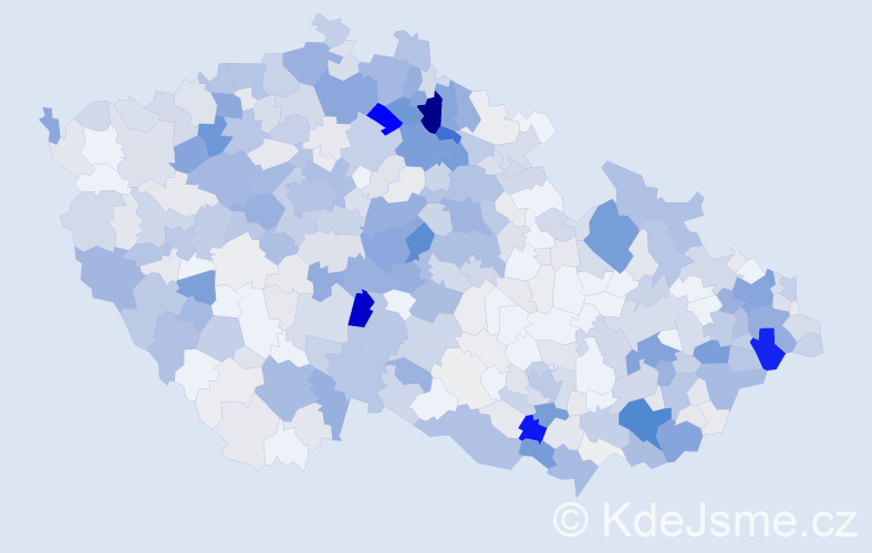 Příjmení: 'Zajíc', počet výskytů 2197 v celé ČR