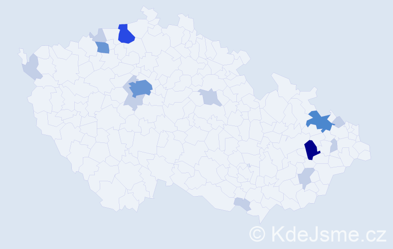 Příjmení: 'Pausová', počet výskytů 39 v celé ČR