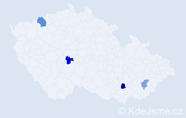 Příjmení: 'Kolumber', počet výskytů 8 v celé ČR
