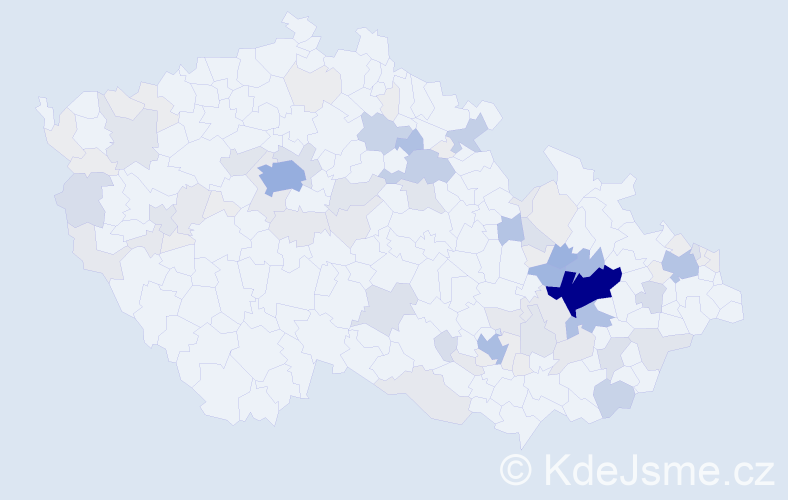 Příjmení: 'Kráčmar', počet výskytů 359 v celé ČR