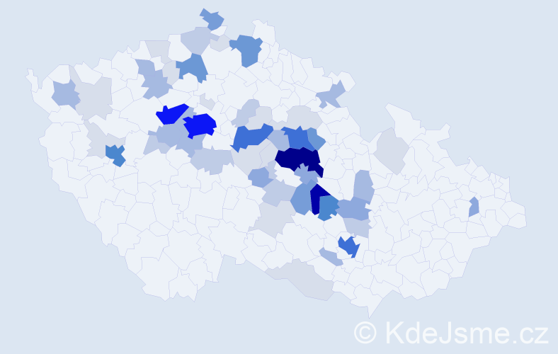Příjmení: 'Tatíčková', počet výskytů 223 v celé ČR