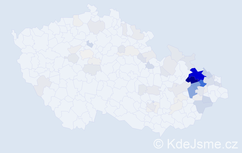 Příjmení: 'Škrobánková', počet výskytů 338 v celé ČR