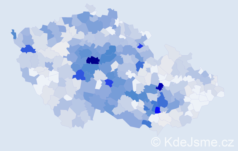 Příjmení: 'Bartáková', počet výskytů 2150 v celé ČR