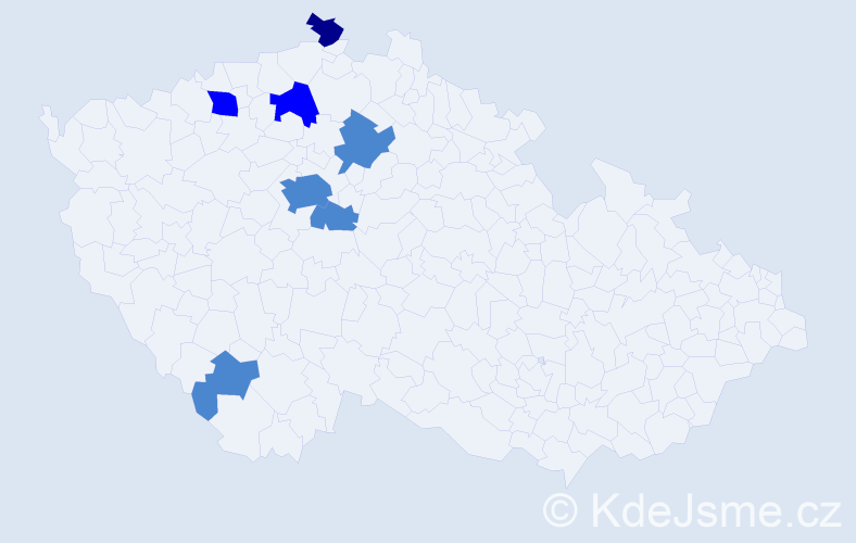 Příjmení: 'Baňacký', počet výskytů 11 v celé ČR