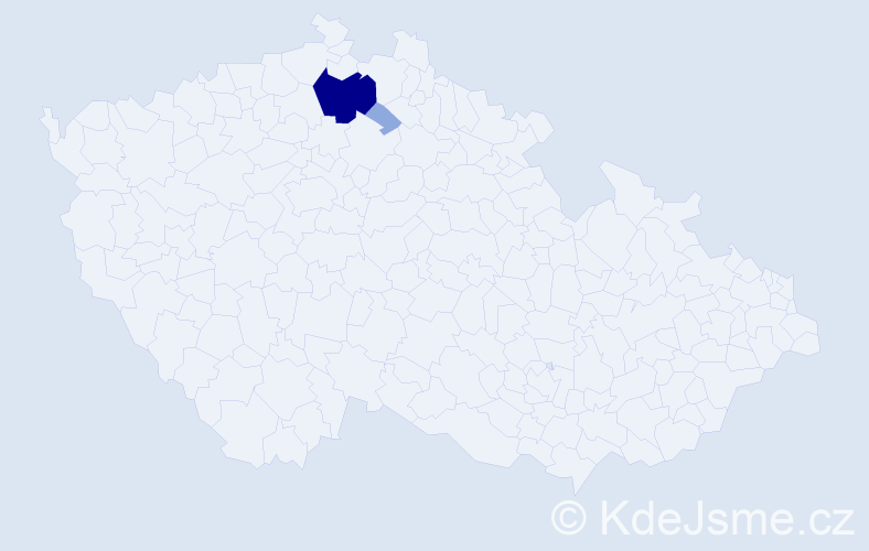 Příjmení: 'Riljak', počet výskytů 9 v celé ČR