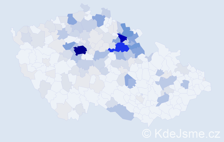 Příjmení: 'Petera', počet výskytů 502 v celé ČR