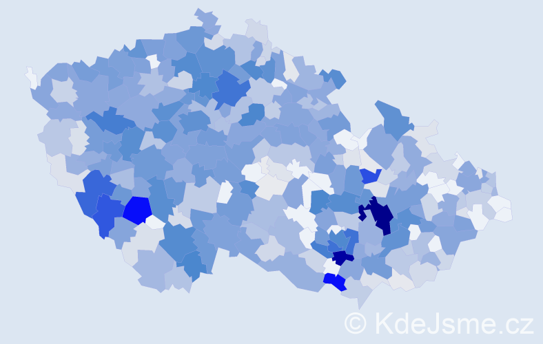 Příjmení: 'Kroupa', počet výskytů 2746 v celé ČR