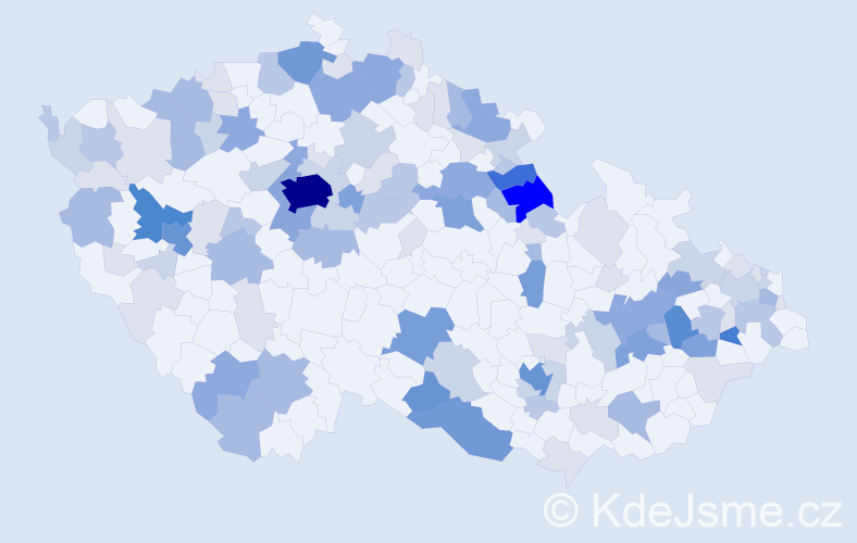 Příjmení: 'Popová', počet výskytů 393 v celé ČR