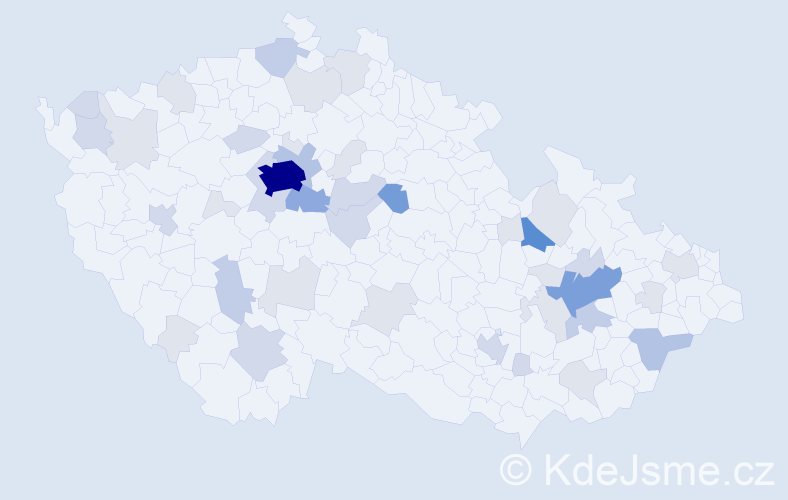 Příjmení: 'Zitta', počet výskytů 127 v celé ČR