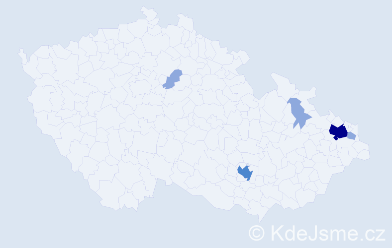 Příjmení: 'Buganská', počet výskytů 13 v celé ČR